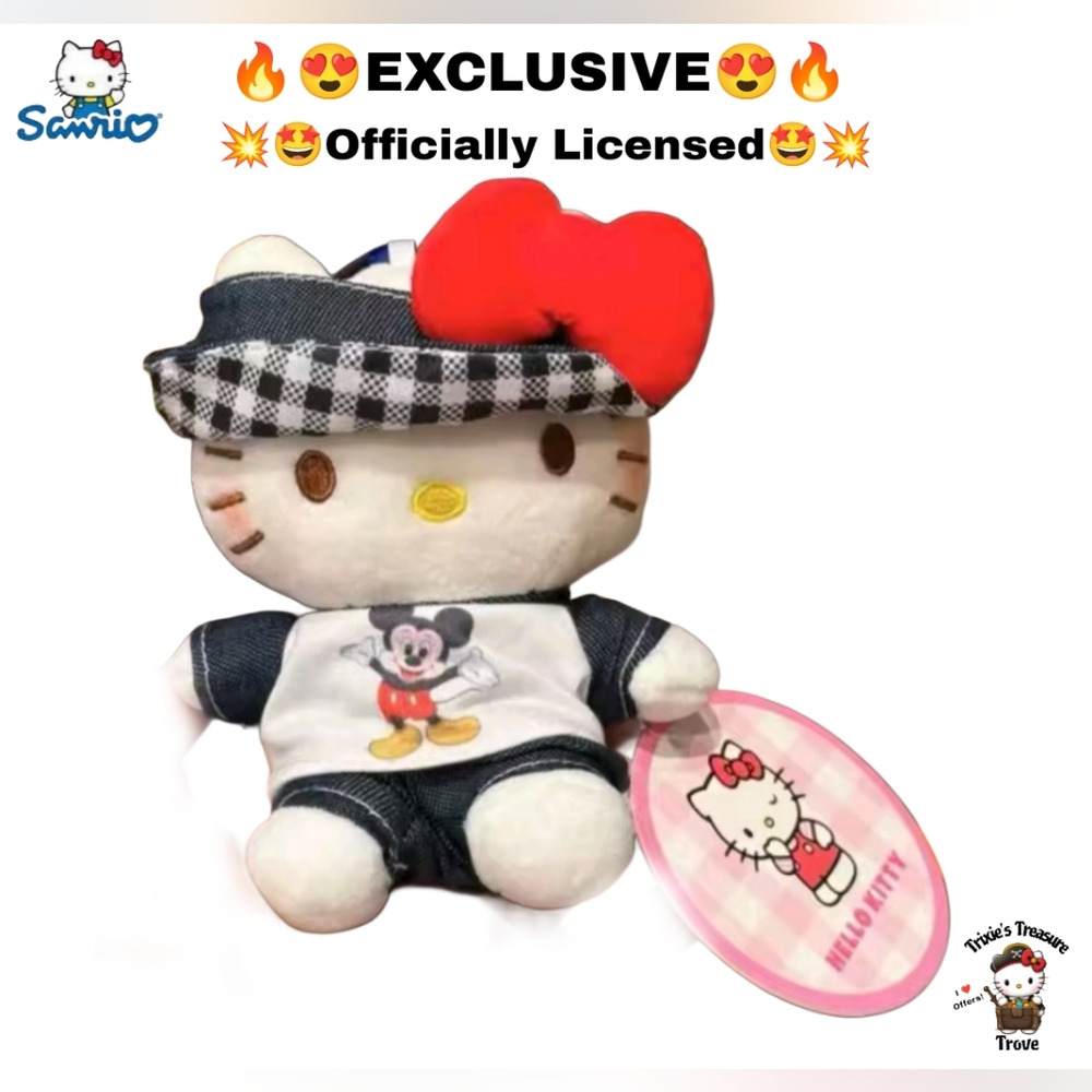 EXCLUSIVE - Hello Kitty x Mickey Officially Licensed Purse Pal Plushie